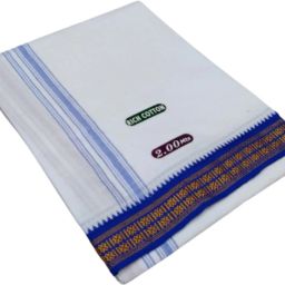 TRUEVELLI Rich Cotton Dhoti single Self Design Men Dhoti-image-24