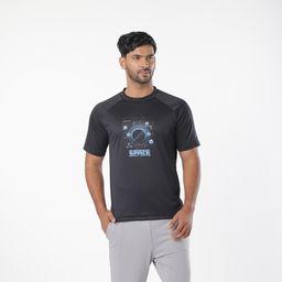 Men's Cricket T-shirt Round Neck CT500 Black-image-4