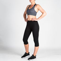 Women Polyester 7/8 Basic Gym Leggings - Black-image-67
