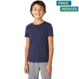 Boys Basic Cotton T-Shirt - Navy Blue-image-5
