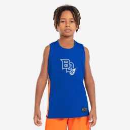 tarmak Kids' Sleeveless Basketball Jersey T500 - Blue-picture-30
