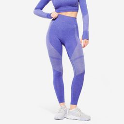 Women Gym Leggings Seamless High Waist with Phone Pocket - Bright Indigo Blue-image-8