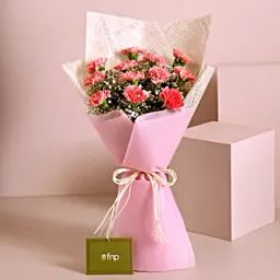 Heavenly Look Carnations Bouquet-image-68