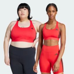 Powerreact Train Medium-Support 3-Stripes Bra-picture-16