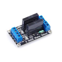 2 Channel 24V Relay Module Solid State Low Level SSR DC Control 250V 2A with Resistive Fuse image 1