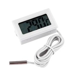 generic SP Electron Mini LCD digital thermometer sensor with wire or Room temperaure, fridges, Indoor Outdoor LCD Electronic Temperature Meter image 1