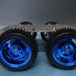 85MM Large Robot Smart Car Wheel, 38MM Width Surface Blue image 2