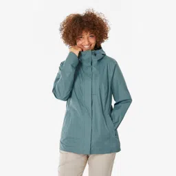 quechua Women's Hiking Waterproof Jacket NH500 - Green-picture-11