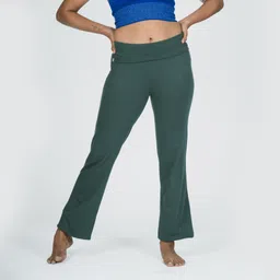 kimjaly Ultra Comfy High waist, Stretchable Cotton, Regular Fit- Women Yoga Pants Green-picture-16