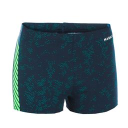 Boy Swimming Boxer Fiti Navy Blue Neon Green-image-4