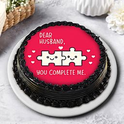 Heartfelt Choco Photo Cream Cake for Him-38