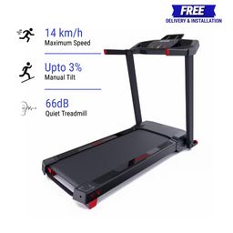 Treadmill RUN100E Foldable, Upto 14 kmph, 3% Incl, Smart, Low-Noise, Max 130 kg-17