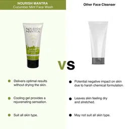 Nourish Mantra Set Of 2 Cucumber Mint Upvan Face Wash - 50 ml Each image 5