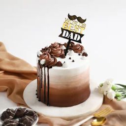 Father's Day Ombre Chocolate Cake-image-87
