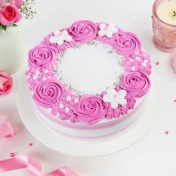 Pink Rosette Cake-image-16