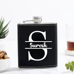 Personalized Father's Day Black Hip Flask-image-48