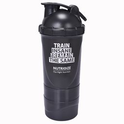 GHC 3-Compartment Shaker Bottle,  Black  600 ml -image-89