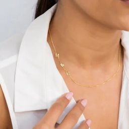 Personalized Gold Two Initials Necklace For Women-image-69