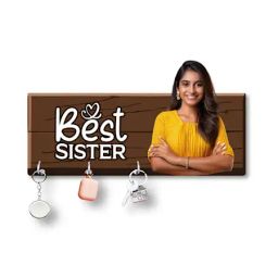 Personalized Best Sister Rakhi Key Holder-image-68