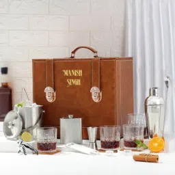 Personalized Fabulous Tan Portable Bartenders Kit-image-17