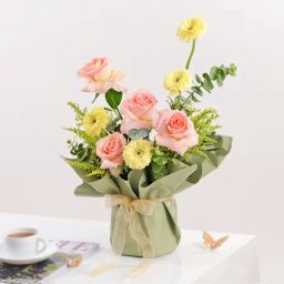 Rose Gerbera Elegance Arrangement-image-17