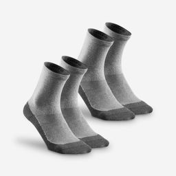 Unisex Quick Dry High Ankle Socks 2 Pairs Grey - NH50-image-14
