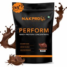 Nakpro Perform Whey Protein Concentrate,  4.4 lb  Double Rich Chocolate (Pack of 2) -image-80