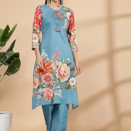 Nayam By Lakshita Floral Printed Kurti and Palazzo Co-ord Set-picture-37