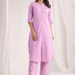 Janasya Self Designed Pure Cotton Kurta And Trouser-image-41
