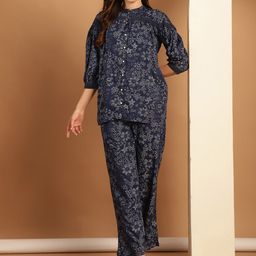 Tulsattva Printed Shirt With Trousers Co-Ords-picture-26