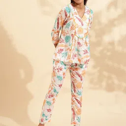 Sringam Printed Tunic With Trousers Co-Ords-picture-5