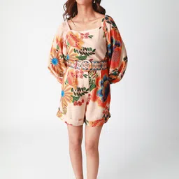 Strong And Brave Floral Printed Square Neck Top & Short-image-44