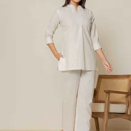 Do Dhaage Mandarin Collar Pure Cotton Tunic & Trouser-picture-44