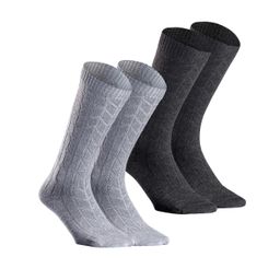 Warm hiking socks - SH100 MID JACQUARD - 2 pairs-16