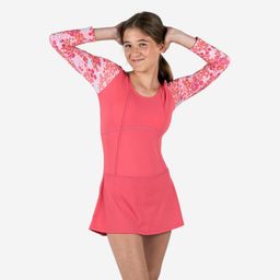 Girls' 1-Piece Swimsuit Audrey Long Sleeves Stylish & Secure Pink Pantai-image-96
