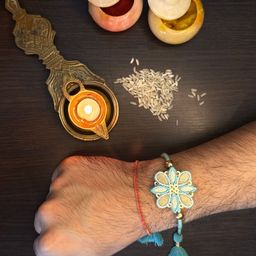 MASQ Men Designer Rakhi With Roli Chawal & Moli-image-8