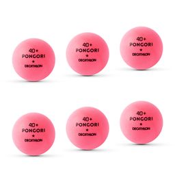 Table Tennis Balls TTB 100 1* 40+ 6-Pack - Pink-image-51