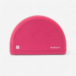 Kids Swimming Cap Plain Fabric Pink-image-22