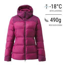 Women Mountain Trekking Down Jacket - MT900 -18°C Purple-image-94