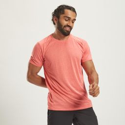 Men Gym Sports T Shirt Polyester - Light Red-image-18