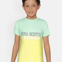 METRO KIDS COMPANY Boys Green & Yellow Printed Round Neck T-shirt-image-16
