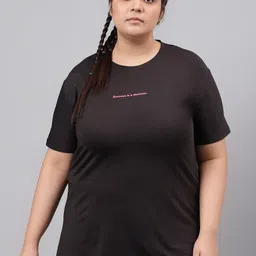 MKH Plus Size Typography Printed Drop-Shoulder Sleeves Dri-FIT Relaxed Fit Sports T-shirt-9