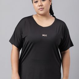 MKH Plus Size Drop Shoulder Sleeves Dri FIT Relaxed Fit  Sports T-shirt-image-53