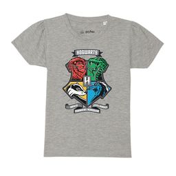 Harry Potter by Wear Your Mind Girls Grey Monochrome Cut Outs T-shirt-image-98