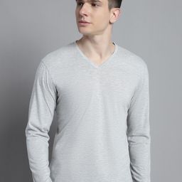 FBAR V-Neck Pure Cotton T-shirt-image-94