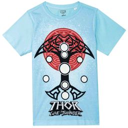 Marvel by Wear Your Mind Boys Blue Graphic Printed Regular Fit T-shirt-image-56