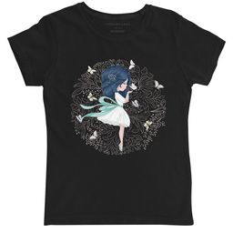 THREADCURRY Girls Black Printed T-shirt-image-55