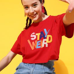 STREET 9 Women Red Comic T-shirt-image-31