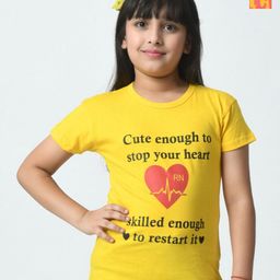 BAESD Girls Typography 2 Printed Pockets T-shirt-picture-47