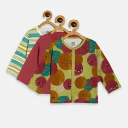 MINI KLUB Boys Pack Of 3 Printed Round Neck Long Sleeves Cotton T-shirt-image-90